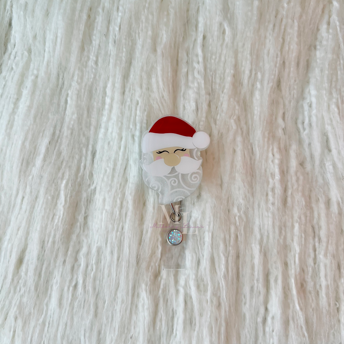 Santa Face Badge Reel