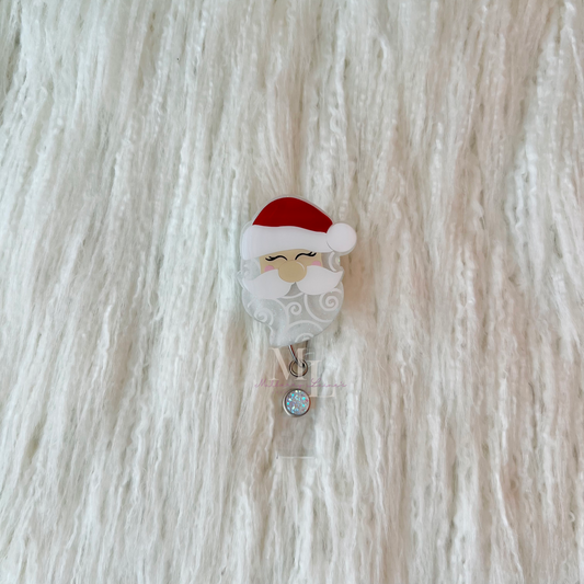 Santa Face Badge Reel