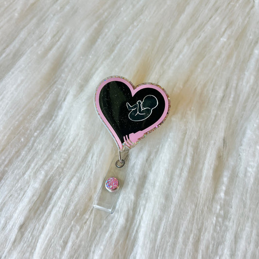 Sonogram Heart (Pink)