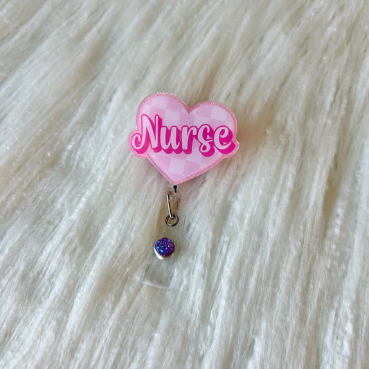Nurse Heart (White & Pink)