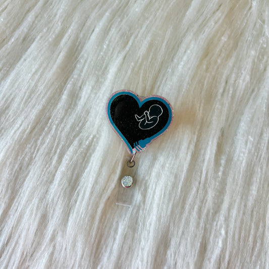 Sonogram Heart (Teal)